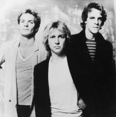 From left are the members of the British rock group the Police: Sting, Andy Summers and Stewart Copeland, pictured in the mid-1980s.  (A&M Records)