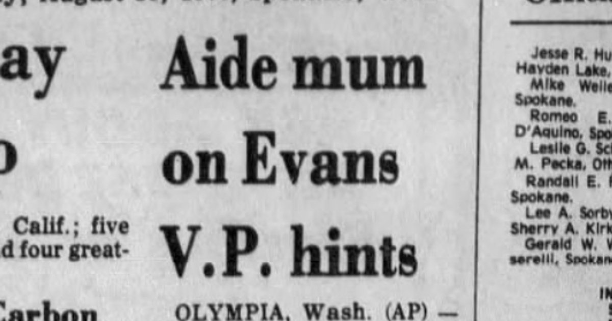 This day in history: Rumors swirl over VP picks tapped from WA. Importance of lumber highlighted