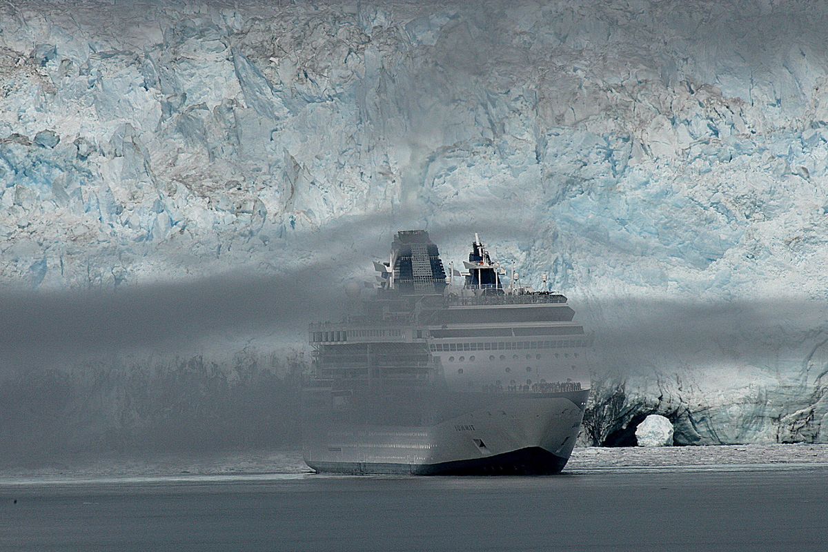 The Celebrity cruise ship Summit is seen near Yakutat, Alaska, in July 2007.  (Associated Press)