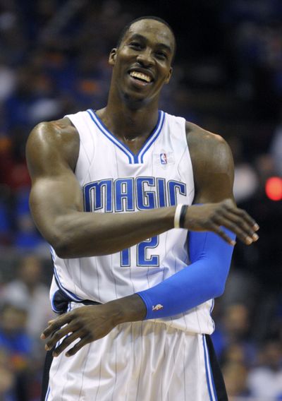 Dwight Howard will defend his slam dunk title.  (Associated Press / The Spokesman-Review)