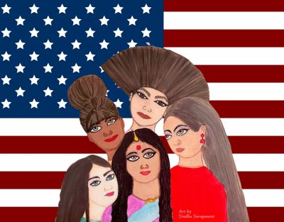 Sindhu Surapaneni created this unique art to represent diversity for May, the Asian American and Pacific Islander Heritage Month.  (Sindhu Surapaneni)