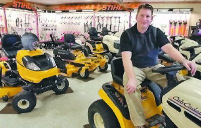 
Garth Seldon, president of Country Homes Power Equipment, sits in the retailer's Veradale store. 
 (J. BART RAYNIAK / The Spokesman-Review)