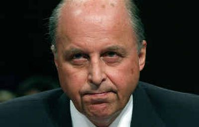 
John Negroponte appears before the Senate Intelligence Committee on Capitol Hill on Tuesday. 
 (Associated Press / The Spokesman-Review)