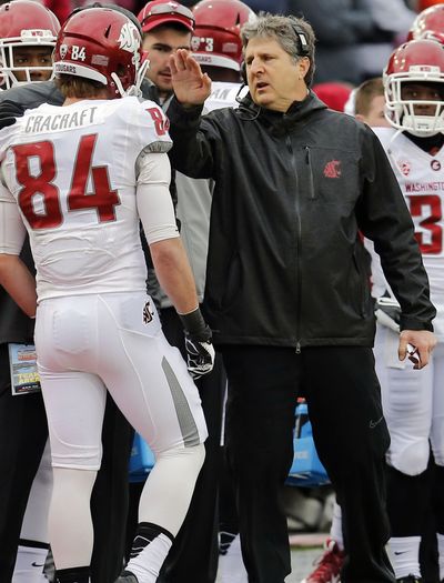 Mike Leach doesn’t want loss to take away from what WSU accomplished this season. (Associated Press)