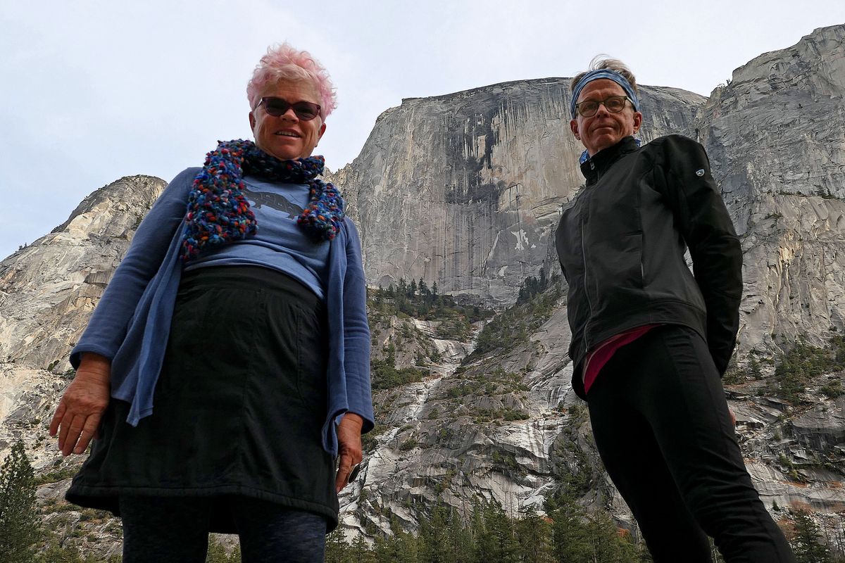 Standing under Half Dome at Yosemite National Park, one of many places we live in the RV. (John Nelson)