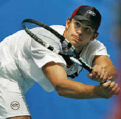 
Andy Roddick defeated Flavio Saretta of Brazil on Sunday.  
 (Associated Press / The Spokesman-Review)