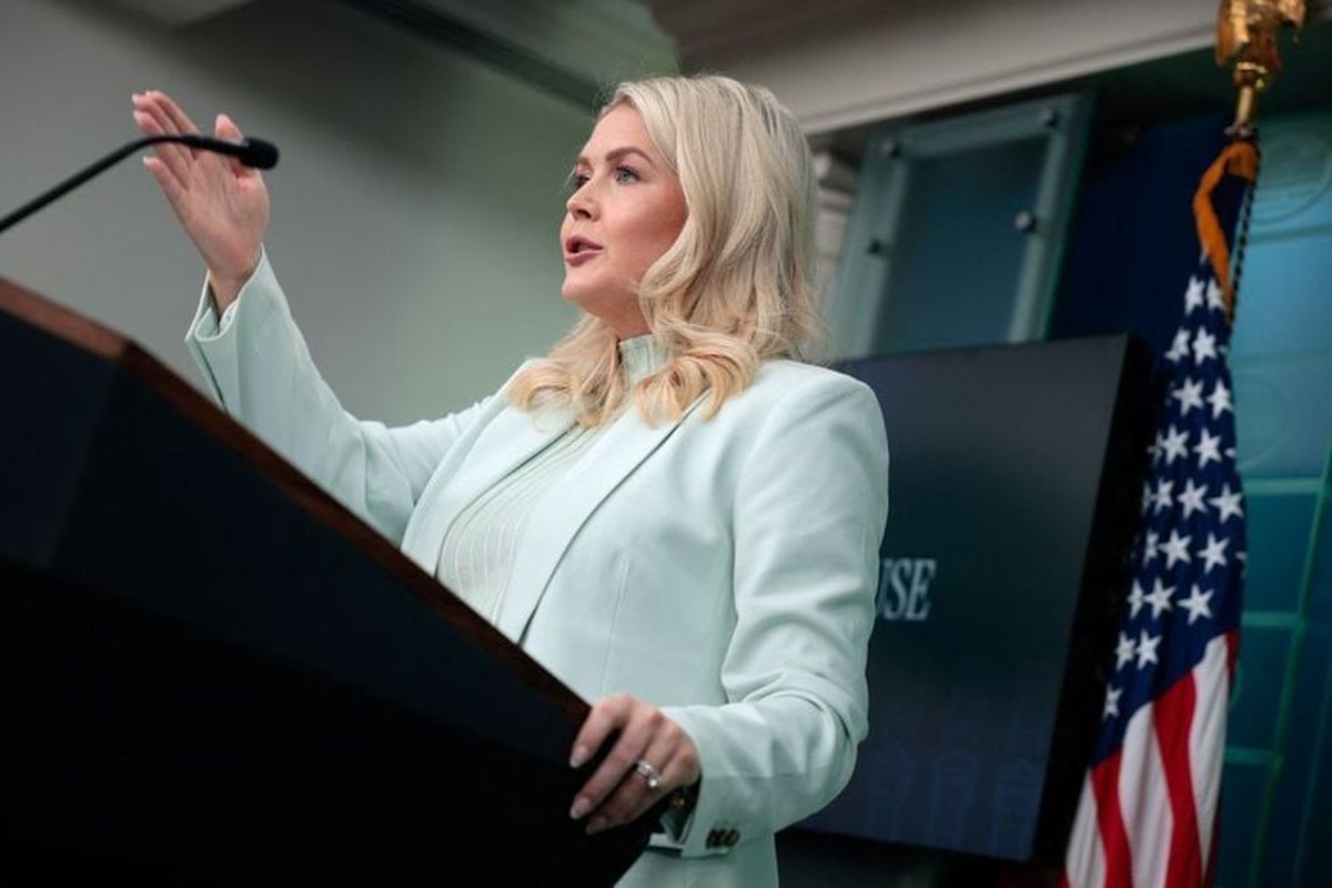 White House Press Secretary Karoline Leavitt speaks during a press briefing at the White House in Washington, D.C., U.S., March 25, 2026.   (Evan Vucci/Reuters)