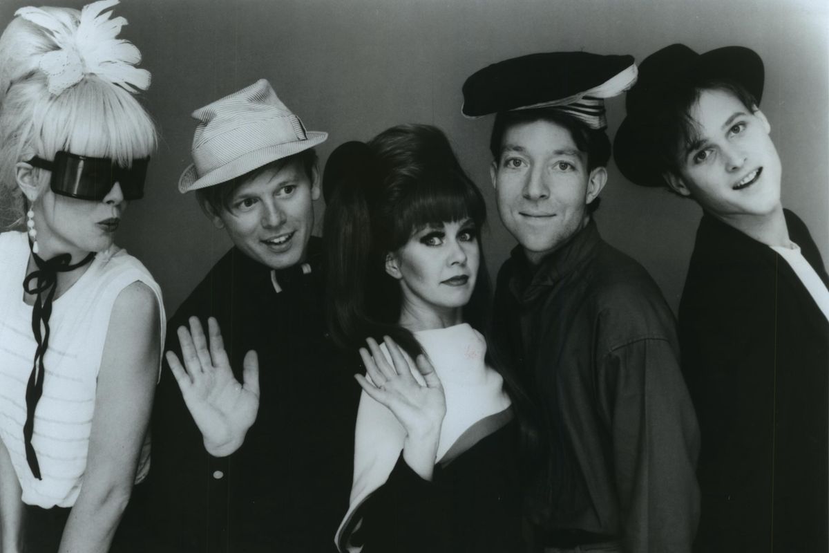 The B-52s, shown in a 1983 publicity photo, scored their first big hit with “Rock Lobster,” a song that directly resulted in John Lennon and Yoko Ono recording “Double Fantasy.” (Warner Bros.)