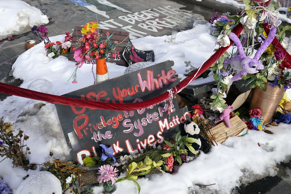 George Floyd Square is shown on Feb. 8, 2021, in Minneapolis. Ten months after police officers brushed off George Floyd