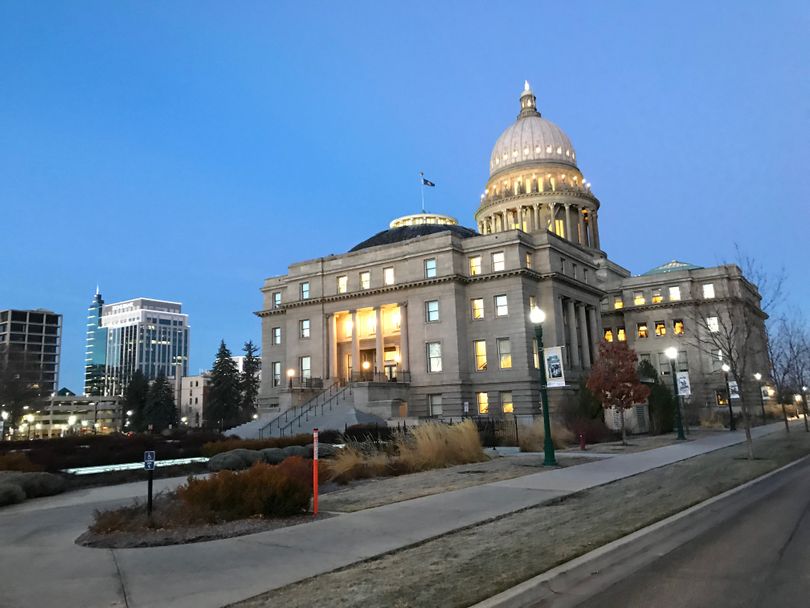 Idaho state Capitol, on the morning of Monday, Jan. 15, 2018 (Betsy Z. Russell)