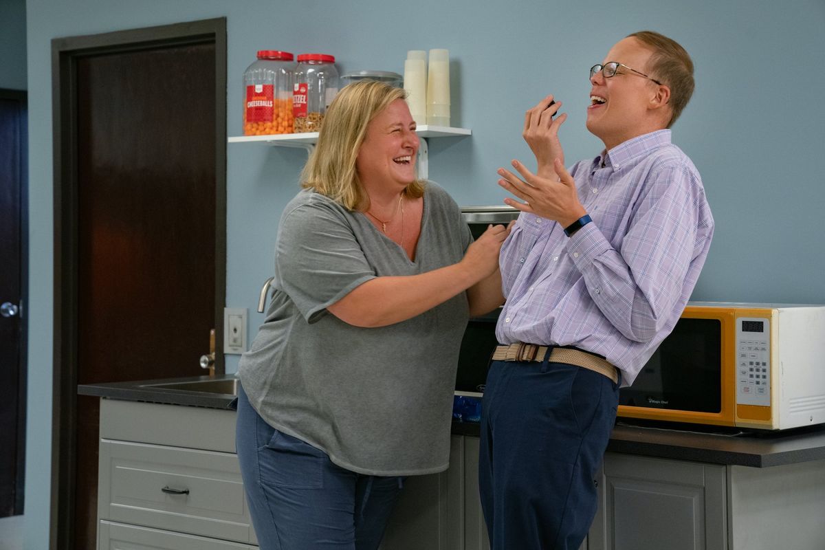 Bridget Everett and Jeff Hiller in "Somebody Somewhere."  (HBO)