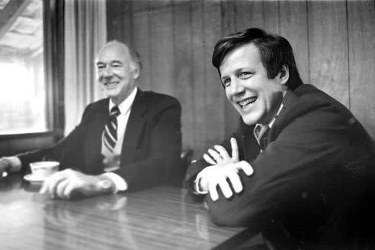 Cecil Andrus and Chris Carlson (courtesy)
