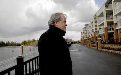 
Developer Harry Green is  under fire from the city of Post Falls for changing some design elements on the boardwalk without approval. 
 (Kathy Plonka / The Spokesman-Review)