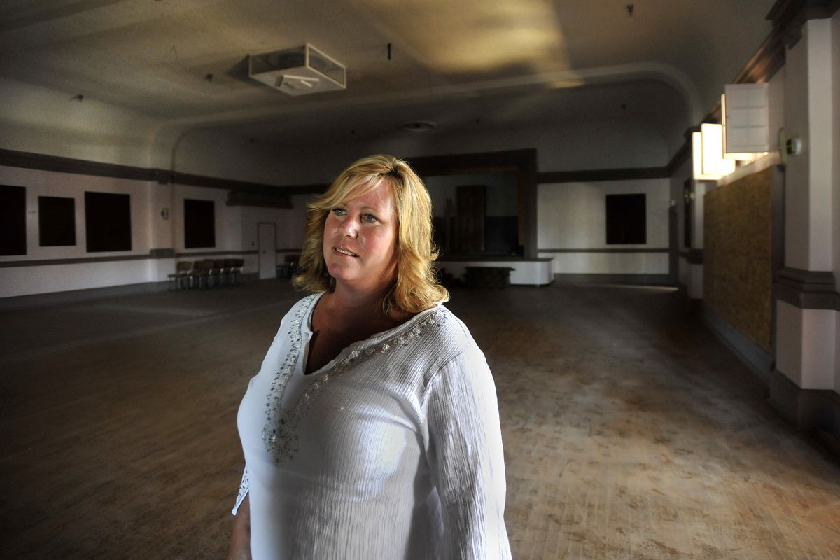 Melody Padtra has plans to turn the Foresters Hall’s second-floor ballroom into an events center to go along with her winery operations.