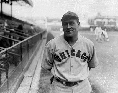 Hack Wilson, a slugger who hit 56 home runs in 1930, was a holdover on the war-depleted Chicago Cubs roster of 1945. (File Associated Press)