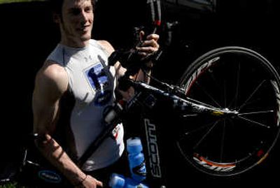 
Post Falls resident Cameron Chesnut, 24,  plans to compete in Sunday's Ironman competition. 
 (Kathy Plonka / The Spokesman-Review)