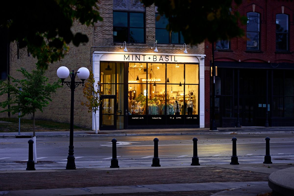 Mint + Basil boutique, in a restored building, in Fargo, N.D., Oct. 12, 2022. Visitors to the North Dakota town expecting a scene right out of the movie might be surprised by the James Beard-nominated chefs, Pride flags, hipster boutiques and craft breweries.  (DAN KOECK/New York Times)