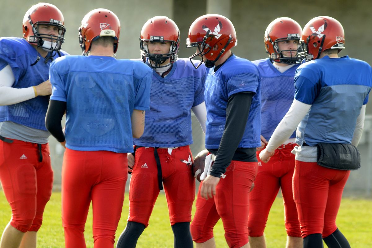 The quarterback situation at Eastern Washington University is muddled, with six candidates vying to be the Eagles’ No. 1. (Colin Mulvany)