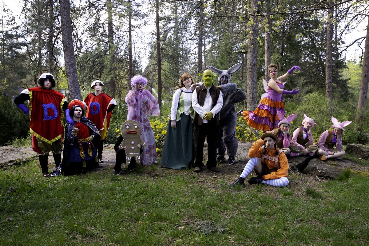 The cast of Spokane Children’s Theatre’s “Shrek”  (Courtesy of Tanya Morton)