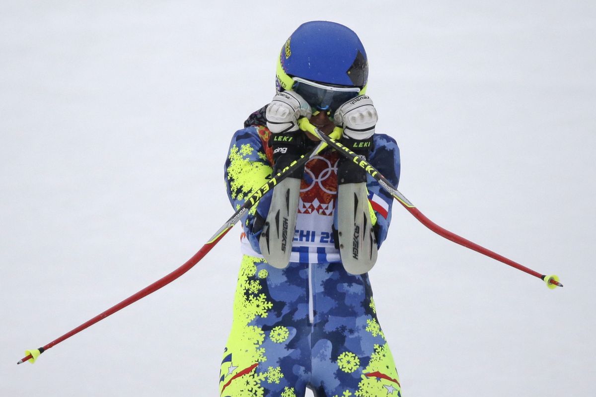 Chile’s Noelle Barahona competed in four Alpine events in Sochi. (Associated Press)