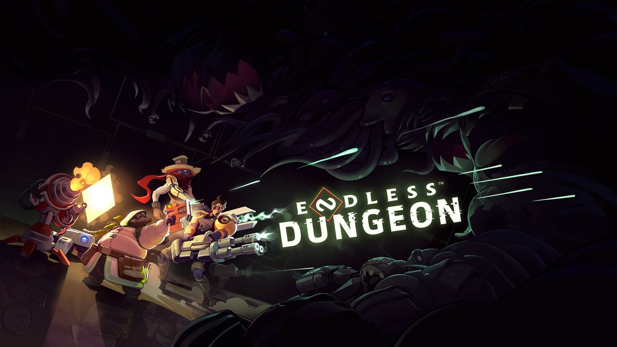 Endless Dungeon tasks one to three players with exploring the ruins of an abandoned space station, fighting off the hordes of hostile aliens, insects and robots that have made it their home.  (Amplitude Studios)