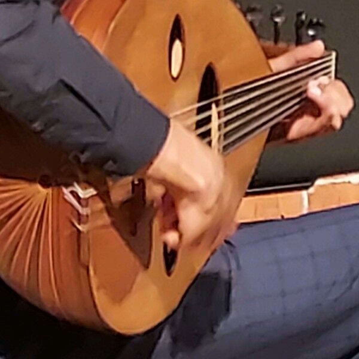 Isa Najem and his oud returned to Spokane this weekend for the Northwest BachFest performances.  (Cindy Hedin)