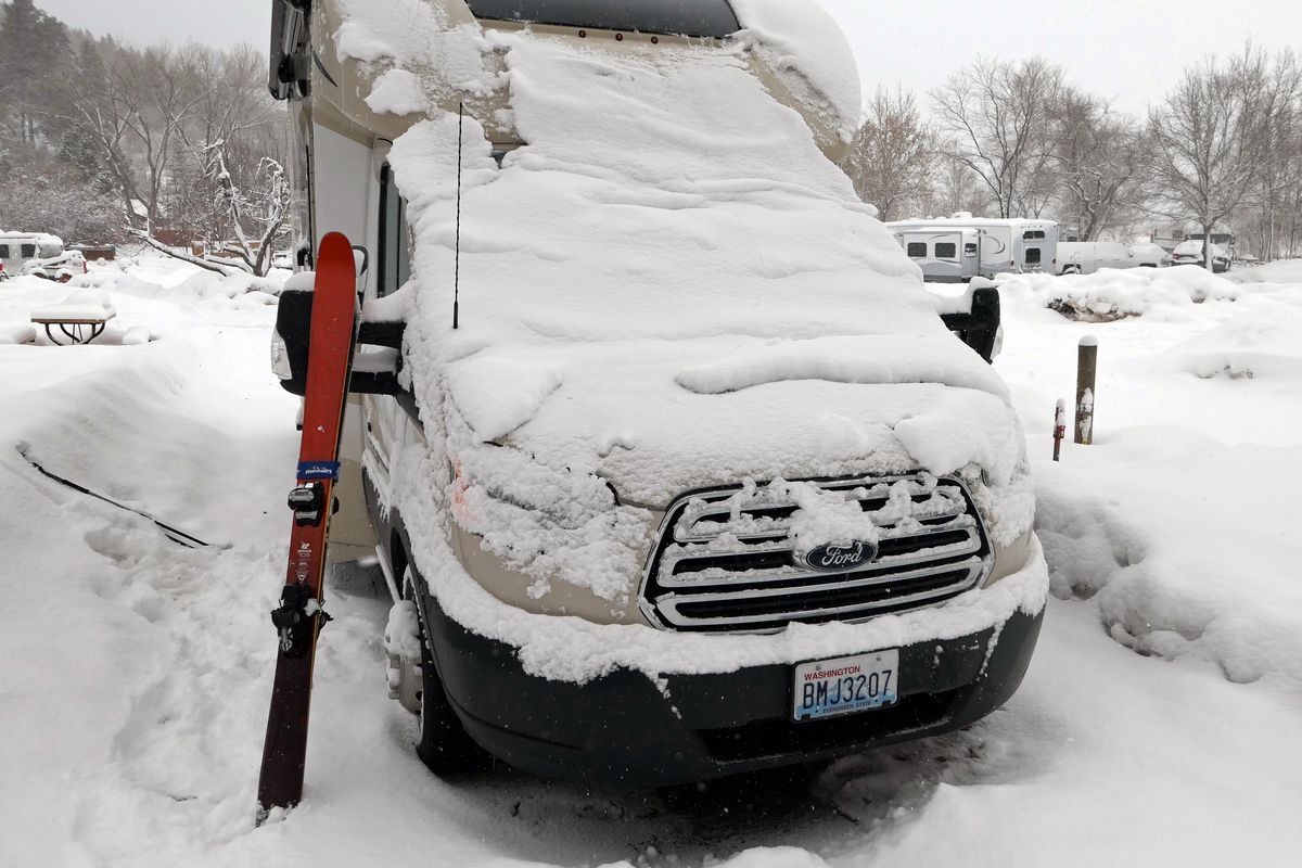 A winter storm piled up snow during a visit to Durango, Colo.  (John Nelson)