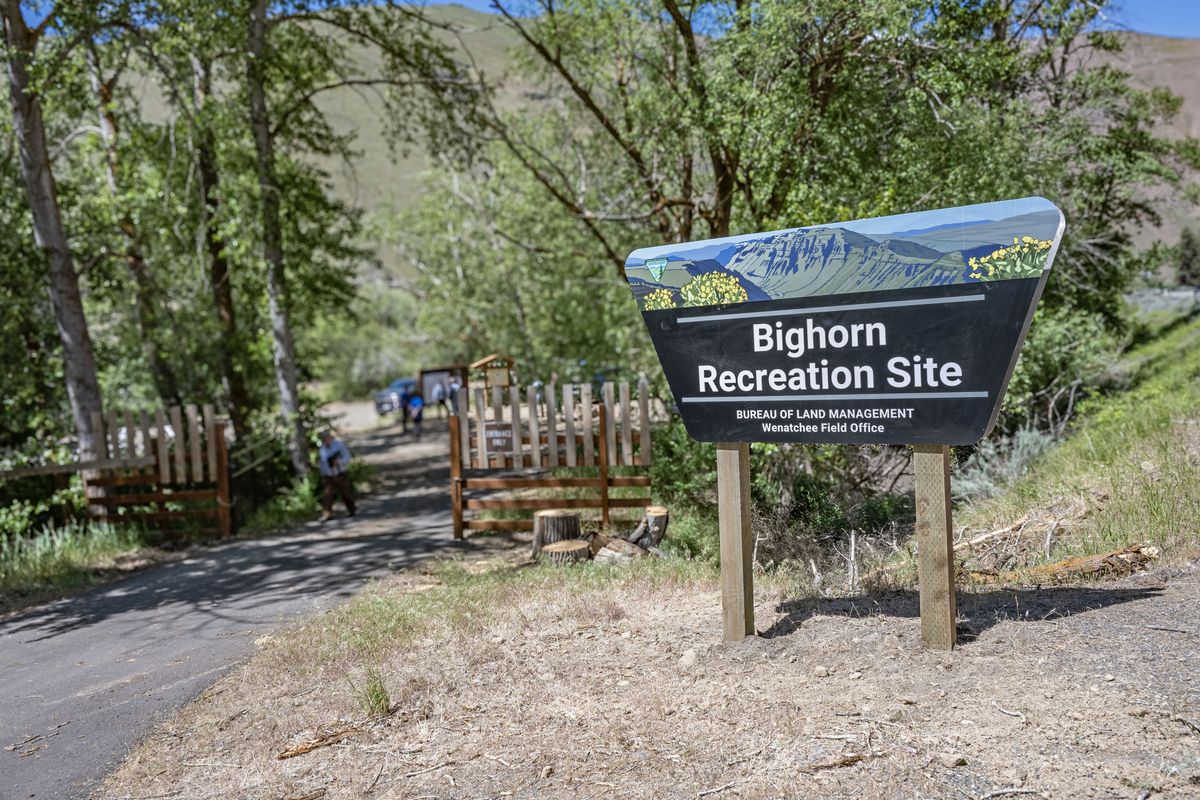The entrance to the Bighorn recreation site on the Yakima River south of Ellensburg.  (Courtesy of the Bureau of Land Management)