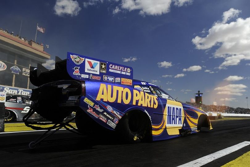 Ron Capps prepares for his final round run to victory as the NHRA Mello Yello Drag Racing Series wrapped up its Arizona Nationals event on Sunday. (Photo courtesy of NHRA Media)