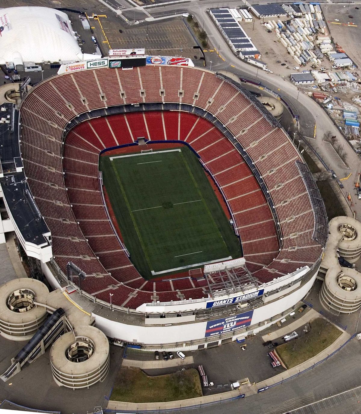 The parking lot at Giants Stadium may be empty but the New York