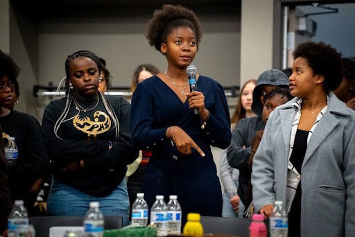 Students speak at the Spokane Public Schools Equity Summit in early November.  (Courtesy)