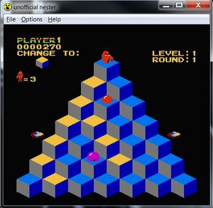 Q*bert (1982) was one of the first video games to mimic three-dimensional graphics with the use of an isometric camera and a vanishing point.