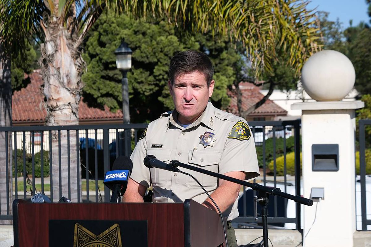 Santa Barbara County Undersheriff Craig Bonner speaks at a news briefing about the bombing at the Santa Maria Superior Courthouse on Sept. 25, 2024. Nathaniel McGuire, 20, of Santa Maria, was arrested in the case. (Chloe Jones/San Luis Obsipo Tribune/TNS)  (Chloe Jones/San Luis Obsipo Tribune/TNS)