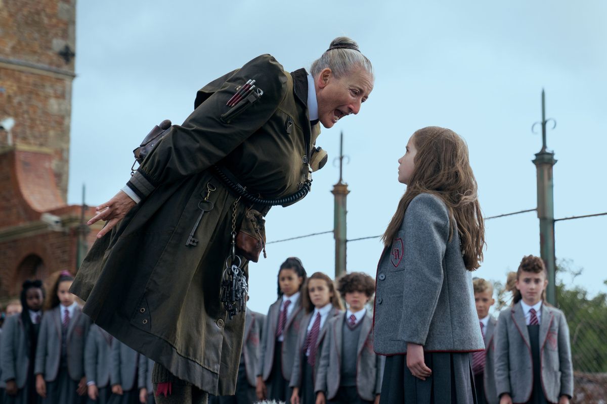 Emma Thompson, left, and Alisha Weir in 