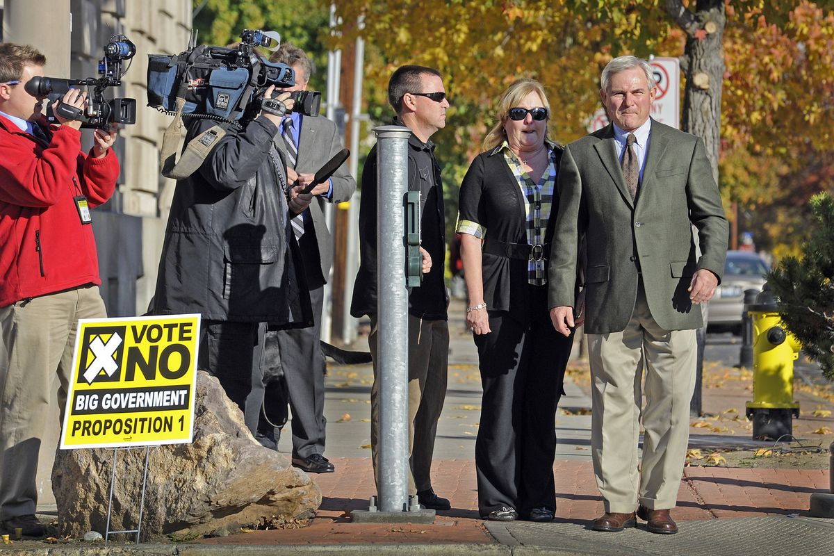 Karl F. Thompson waits to cross the street after his convictions at the William O. Douglas Federal Courthouse on Wednesday in Yakima. (Christopher Anderson)