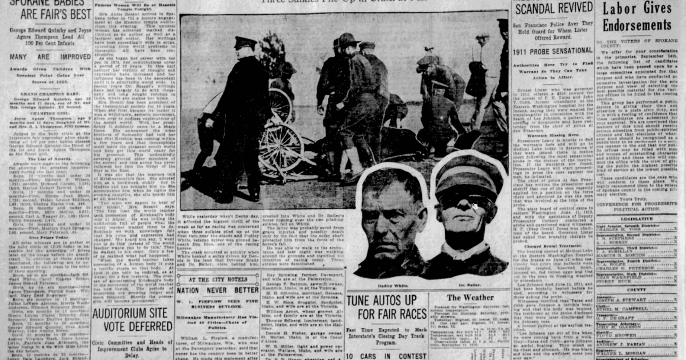 This day in history: At the Spokane Interstate Fair, live births and horse crashes