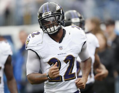 In this Oct. 14, 2018 photo, Baltimore Ravens cornerback Jimmy Smith warms up before an NFL football game against the Tennessee Titans, in Nashville, Tenn. During a busy offseason, the Baltimore Ravens put a high priority on fortifying a secondary that last season played a huge role on the top-ranked defense in the NFL. That included retaining Jimmy Smith. (Wade Payne / Associated Press)