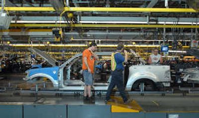 
A Ford Sport Trac is shown in production on the line at the Ford Assembly Plant in this April  photo in Louisville, Ky. Associated Press
 (File Associated Press / The Spokesman-Review)