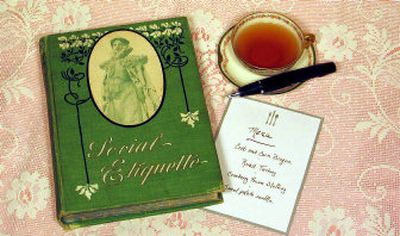 
Antique etiquette books, like this Victorian edition, can be an amusing and relevant source of information for entertaining. 
 (Cheryl-Anne Millsap / The Spokesman-Review)