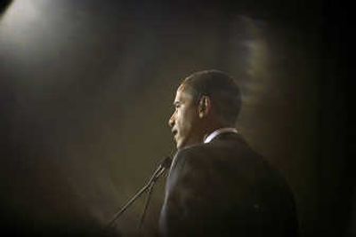 
Democratic presidential hopeful Sen. Barack Obama, D-Ill., reiterates his 2002 opposition to the war in Iraq while delivering a foreign policy speech Tuesday in Des Moines, Iowa. Associated Press
 (Associated Press / The Spokesman-Review)