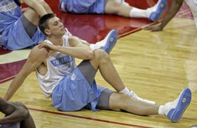 
Tyler Hansbrough and the North Carolina Tar Heels are getting ready to face WSU on Thursday. Associated Press
 (Associated Press / The Spokesman-Review)