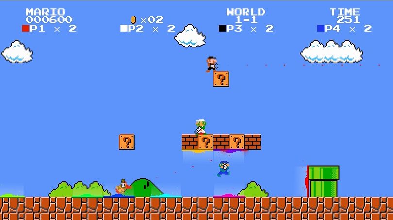 MariO pairs the classic gameplay of Super Mario Bros. with the mind- and gravity-bending mechanics of Portal.  (StabYourself.Net)