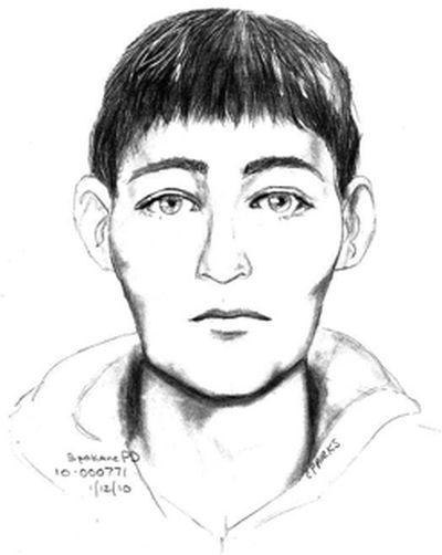Spokane police released this sketch in January 2010 after a reported rape at a park near the Northtown Mall on New Year's Day. A suspect, Louis Kuster, was arrested on Jan. 27, 2011, based on a DNA sample. (Courtesy of Spokane Police Department)