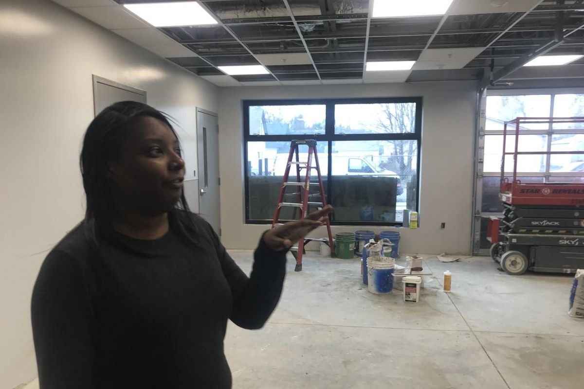 Freda Gandy, director of the Martin Luther King Jr. Family Outreach Center, is photographed in a new preschool room at East Central Community Center. She said when the construction and expansion project is complete, ECCC will be able to expand its early learning programs and before- and after-school care. (Nina Culver / The Spokesman-Review)