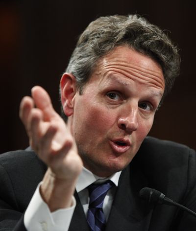 Treasury Secretary Timothy Geithner testifies before Congress on Capitol Hill on Dec. 31.  (File Associated Press)