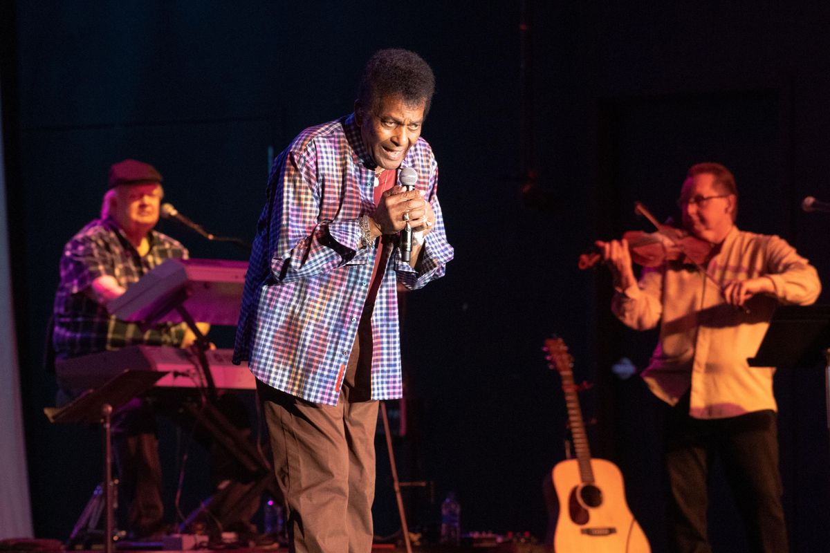 Singer Charley Pride performs during his sold-out show inside Pend Oreille Pavilion at Northern Quest on Thursday, May 30, 2019. (Colin Mulvany / The Spokesman-Review)