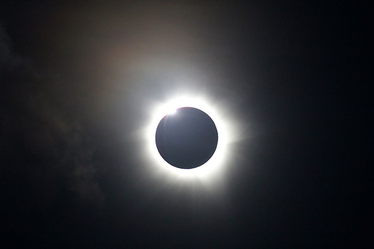Solar eclipse over Australia. (Lance Jones/UCAR/TNS)  (UCAR/TNS)