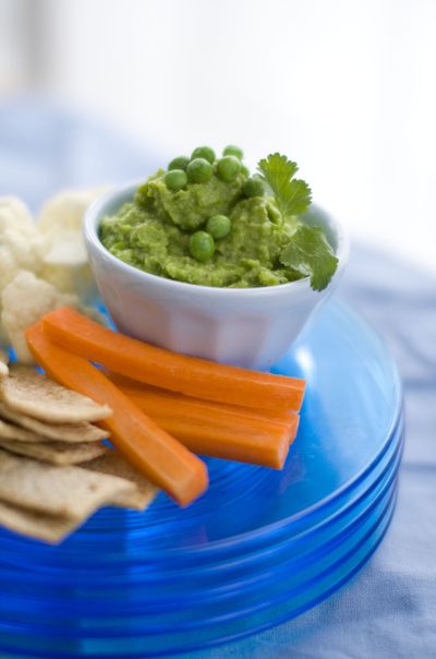 Sweet pea and avocado guacamole, pictured above. (Associated Press)