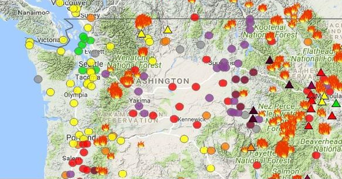 Washington’s air quality map crashed this morning because of high