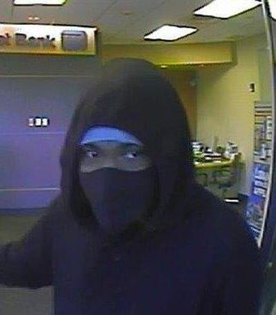 This suspect was captured on video during a bank robbery at Washington Trust Bank at 3810 N. Maple on Jan. 3, 2014.  (Photo courtesy the Spokane Police Department)